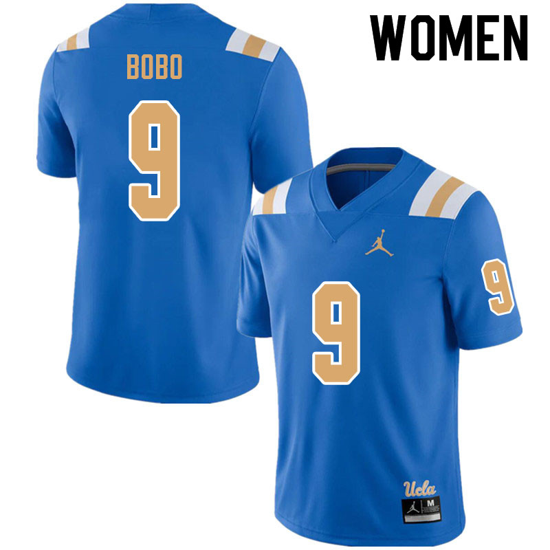 Jordan Brand Women #9 Jake Bobo UCLA Bruins College Football Jerseys Sale-Blue